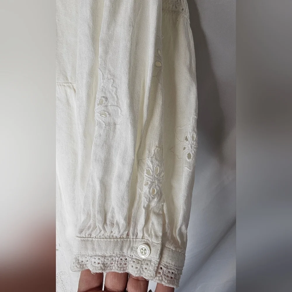 Tommy Bahama St. Lucia Linen-Blend Split-Neck Dress Sz Med $135 - Picture 12 of 13